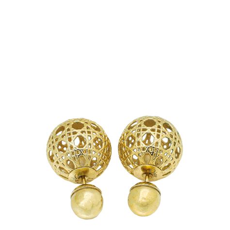 dior cannage earrings|Cannage Earring Gold.